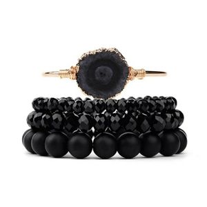 BLACK CRYSTALZ DRUZY STONES~3 PIECE SETZ